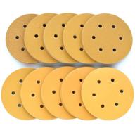 🔄 versatile 6-inch 6-hole hook and loop sanding discs: 100-pack with assorted grits (60-800) for random orbital sander logo