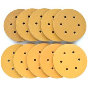 img 4 attached to 🔄 Versatile 6-Inch 6-Hole Hook and Loop Sanding Discs: 100-Pack with Assorted Grits (60-800) for Random Orbital Sander