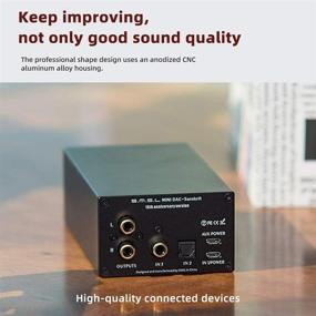 img 1 attached to SMSL Sanskrit 10th MKII Mini DAC HiFi AK4493 XMOS Chips: Ultimate 32bit/384KHZ D5D256 USB/Optical/Coaxial Decoder with Remote Control (Red) - Unparalleled Audio Experience!