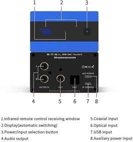 img 3 attached to SMSL Sanskrit 10th MKII Mini DAC HiFi AK4493 XMOS Chips: Ultimate 32bit/384KHZ D5D256 USB/Optical/Coaxial Decoder with Remote Control (Red) - Непревзойденный аудио-опыт!