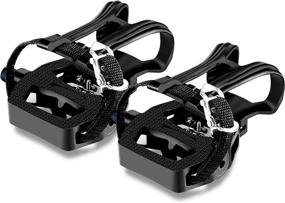 img 4 attached to 🚲 JRCOEGE Toe Cages for Peloton Bikes: Anti-Slip, Adjustable Straps, Dual-Use Pedal Upgrade