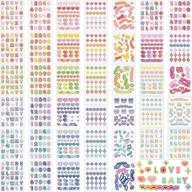 🌈 colorful heart ribbon alphabet stickers: decorative diy craft stickers for scrapbooking, greeting cards, and home decoration crafts – 40 sheets (bright style) logo