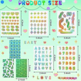 img 3 attached to 🌈 Colorful Heart Ribbon Alphabet Stickers: Decorative DIY Craft Stickers for Scrapbooking, Greeting Cards, and Home Decoration Crafts – 40 Sheets (Bright Style)