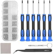 🔧 hautton eyeglass repair kits: 6 pcs precision magnetic screwdriver tool set for glasses, watches, and small electronics repair logo