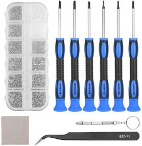 img 4 attached to 🔧 Hautton Eyeglass Repair Kits: 6 Pcs Precision Magnetic Screwdriver Tool Set for Glasses, Watches, and Small Electronics Repair