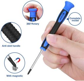 img 2 attached to 🔧 Hautton Eyeglass Repair Kits: 6 Pcs Precision Magnetic Screwdriver Tool Set for Glasses, Watches, and Small Electronics Repair