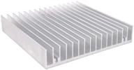 🔥 awxlumv silver aluminum heat sink 100 x 100 x 18mm / 3.94' x 3.94' x 0.71' inch radiator for circuit board and transistor semiconductor devices with 16 fin design logo