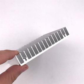 img 1 attached to 🔥 Awxlumv Silver Aluminum Heat Sink 100 x 100 x 18mm / 3.94' x 3.94' x 0.71' Inch Radiator for Circuit Board and Transistor Semiconductor Devices with 16 Fin Design