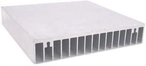 img 2 attached to 🔥 Awxlumv Silver Aluminum Heat Sink 100 x 100 x 18mm / 3.94' x 3.94' x 0.71' Inch Radiator for Circuit Board and Transistor Semiconductor Devices with 16 Fin Design