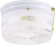 💡 westinghouse lighting flush-mount ceiling fixture with pull chain - 6734500, white finish, white and clear glass design logo