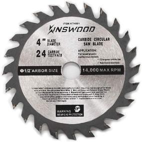 img 4 attached to 🪚 Kinswood Metal Cutting Circular Saw Blade: Thin Kerf Blade for DeWalt, Makita, SKIL, Bosch Skil - Heavy Duty and Anti-Rust Coating Included (4" 1/2" 1 pc 24T)