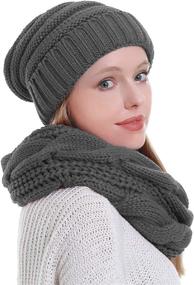 img 2 attached to Infinity Beanie Winter Circle Scarves Outdoor Recreation for Hiking & Outdoor Recreation Clothing