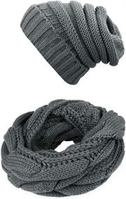 img 3 attached to Infinity Beanie Winter Circle Scarves Outdoor Recreation for Hiking & Outdoor Recreation Clothing