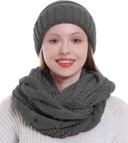 img 4 attached to Infinity Beanie Winter Circle Scarves Outdoor Recreation for Hiking & Outdoor Recreation Clothing