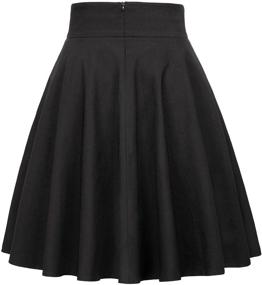 img 1 attached to 👗 Stylish and Versatile: Belle Poque Women's High Waist A-Line Midi Skirt with Button Detail and Pockets