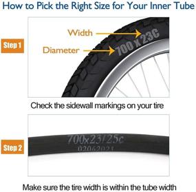 img 3 attached to 🚲 LotFancy 2-Pack 700x23c/25c Bike Tubes, 42mm Presta Valve, 700c Bike Tire Tubes for Mountain Bike, Cruiser, Kids Bike, including 2 Nylon Plastic Tire Levers