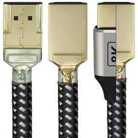 img 1 attached to 🔌 HDMI-кабель высокой производительности (8K, 4K, HDCP 2.2, HDR, ARC, 48 Гбит/с) - Шнур длиной 1,8 метра, оплетенный.