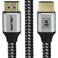 🔌 hdmi-кабель высокой производительности (8k, 4k, hdcp 2.2, hdr, arc, 48 гбит/с) - шнур длиной 1,8 метра, оплетенный. логотип