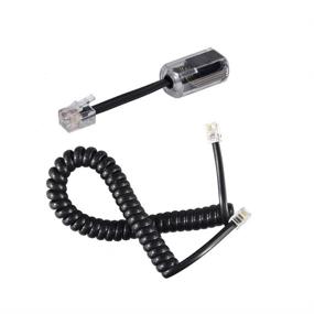 img 4 attached to 📞 360 Degree Rotating Telephone Handset Cord Detangler + 8.5 Foot Uncoiled Landline Cable (1 Pack) with 2 Foot Coiled Telephone Handset Cord (1 Pack)