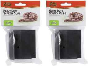 img 1 attached to 🦎 Zilla Reptile Terrarium Covers: Heavy Duty Screen Clips (2 Pack) - Ideal for Large 30 Gallon or Larger Tanks - Includes 2 Clips Each