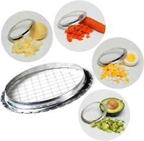 img 2 attached to Egg Salad Choppers Stainless Steel - Manual Egg Dicer Kitchen Tool for Hard Boiled Eggs - Egg Chopper for Egg Salad (3 Pack)