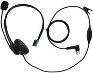 caroo 2-pin motorola earpiece noise cancelling headphone overhead headset for motorola walkie talkie 2-way radio cls1110, cls1410, cp200, and more logo