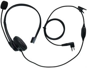 img 4 attached to Caroo 2-Pin Motorola Earpiece Noise Cancelling Headphone Overhead Headset for Motorola Walkie Talkie 2-Way Radio CLS1110, CLS1410, CP200, and More