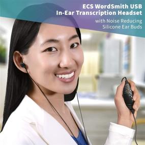 img 3 attached to 🎧 ECS WordSmith USB In-Ear Transcription Headset with Advanced Noise Reduction