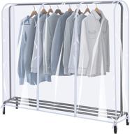 siwutiao 4ft garment rack cover – transparent peva clothing rack cover for dustproof and waterproof protection – clear clothes cover only логотип