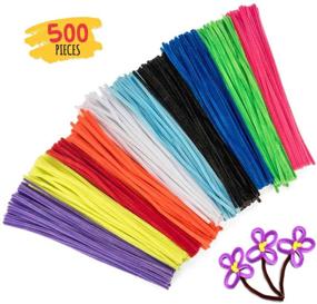 img 1 attached to 500-Piece Assorted Chenille Stems - Peachy Keen Crafts Craft Pipe Cleaners, 12 inches