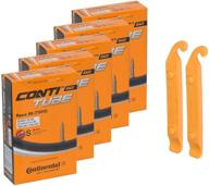 continental bicycle tubes race 28 700x20-25 s42 presta valve 42mm bike tube super value bundle - pack of 5 conti tubes & 2 conti tire levers for optimal performance logo