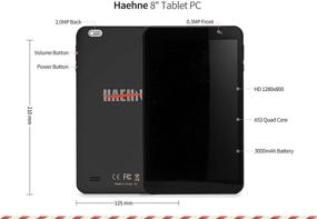 img 3 attached to 📱 Haehne 8 inch Tablet, Android 9.0 Pie, 2GB RAM 32GB Storage, 8-inch IPS HD Display, Quad-core Processor, Dual Camera, FM, WiFi Only, Bluetooth, Black