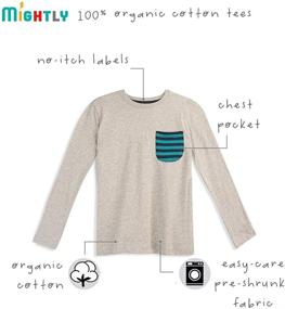 img 2 attached to 👚 Mightly Sleeved: Certified Organic Clothing for Toddler Girls - Tops, Tees & Blouses