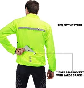 img 2 attached to Optimized for SEO: Qualidyne Men's Cycling Bike Jacket Hooded Windbreaker with Removable Sleeves - Lightweight Rain & Windproof Raincoat for Running and Biking