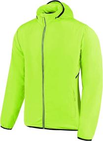 img 4 attached to Optimized for SEO: Qualidyne Men's Cycling Bike Jacket Hooded Windbreaker with Removable Sleeves - Lightweight Rain & Windproof Raincoat for Running and Biking