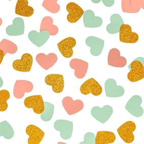 img 4 attached to 💖 300PCS Heart Confetti: Stunning Decor for Bridal Shower, Wedding, Baby Shower & Valentines Day Celebrations!