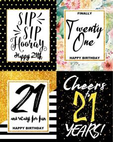 img 3 attached to 🎉 21st Birthday Wine Bottle Labels Stickers - Personalized Party Decorations & Gifts for Her | Set of 8 | 2000 Milestone Bday Presents
