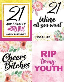 img 2 attached to 🎉 21st Birthday Wine Bottle Labels Stickers - Personalized Party Decorations & Gifts for Her | Set of 8 | 2000 Milestone Bday Presents