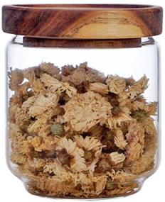 img 4 attached to 🍶 Keledz Glass Storage Jar: Airtight Sealed Clear Borosilicate Canister for Coffee Beans, Loose Tea, Nuts, Sugar, Candy, and Spices - 450ml 16 oz