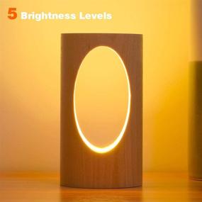 img 2 attached to 🌿 LONRISWAY LED Wood Desk Lamp: Dimmable Bedside Night Light for Bedroom | Creative Home Decor Table Lamp with Unique Design - Perfect Housewarming Gift