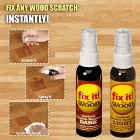 img 2 attached to 🔧 Instant Fix Wood Scratch Remover Set: Fast Acting Wood Scratch Repair Kit (2pcs)