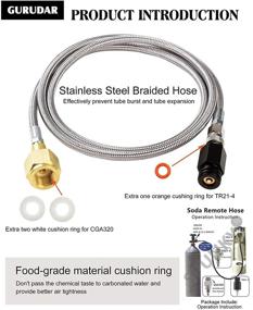 img 2 attached to 🔄 GURUDAR CO2 Cartridges Adapter: Convert CGA320 CO2 Tank to SodaStream Soda Maker with High Pressure Hose