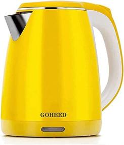 img 4 attached to 🔥 GOHEED Electric Kettles: Stainless Steel Interior, 1.8L Double Wall Hot Water Boiler Heater with Auto Shut-Off and Boil Dry Protection