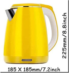 img 3 attached to 🔥 GOHEED Electric Kettles: Stainless Steel Interior, 1.8L Double Wall Hot Water Boiler Heater with Auto Shut-Off and Boil Dry Protection