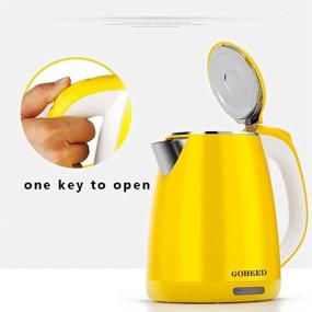 img 2 attached to 🔥 GOHEED Electric Kettles: Stainless Steel Interior, 1.8L Double Wall Hot Water Boiler Heater with Auto Shut-Off and Boil Dry Protection