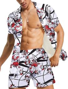 img 4 attached to Daupanzees Luxury Casual Button Hawaiian Men's Clothing