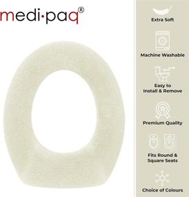 img 3 attached to Medipaq Super Warm Comfy Fleece Toilet Seat Cover with Retaining Ring - Universal Fit - Machine Washable - 2X Cream …