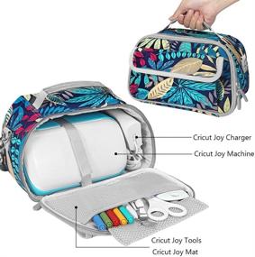 img 3 attached to 🎒 Convenient and Spacious: HIJIAO Portable Case for Cricut Joy Machine and Accessories, Perfectly Organized with Ample Storage Space (Camouflage)