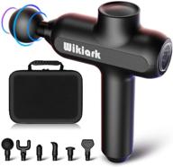 ultra-quiet wikiark massage gun with 6 heads, 5-hour battery life - ideal for athletes, physical therapists, and bodybuilders - deep tissue massager for effective muscle tension relief logo