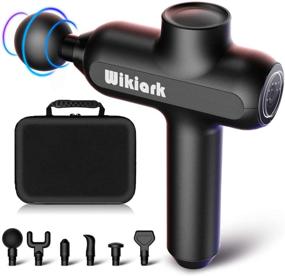 img 4 attached to Ultra-Quiet Wikiark Massage Gun with 6 Heads, 5-Hour Battery Life - Ideal for Athletes, Physical Therapists, and Bodybuilders - Deep Tissue Massager for Effective Muscle Tension Relief